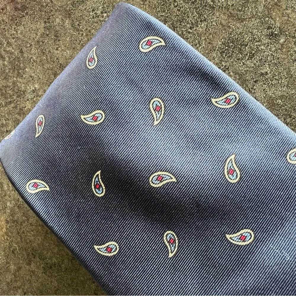Christian Dior Blue Paisley Boy’s Tie 100% Silk